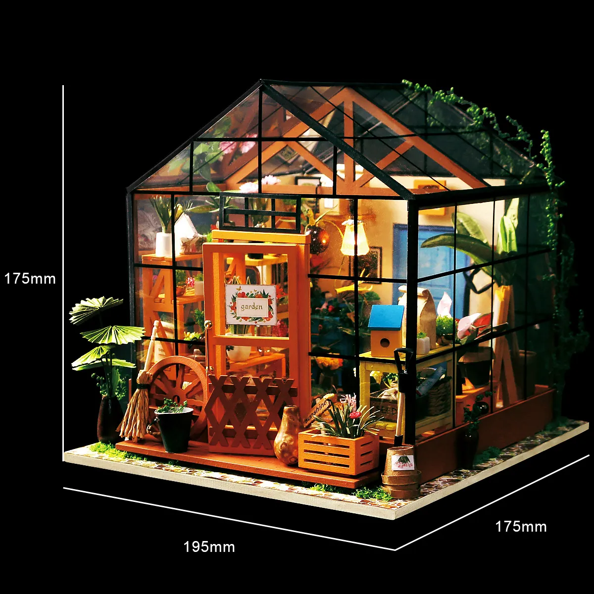 DIY Dollhouse Mini Green House Cathy's Flower House