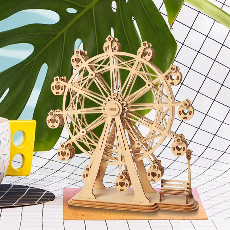RoboTime Classical 3D Wooden Ferris Wheel Puzzle