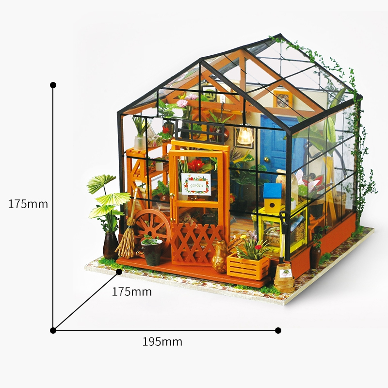 DIY Dollhouse Mini Green House Cathy's Flower House