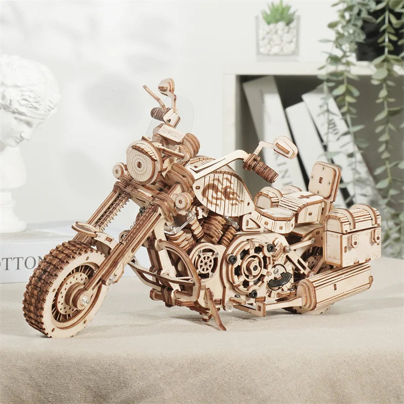 Cruiser Motorcycle DIY 3D Wooden Puzzle Model