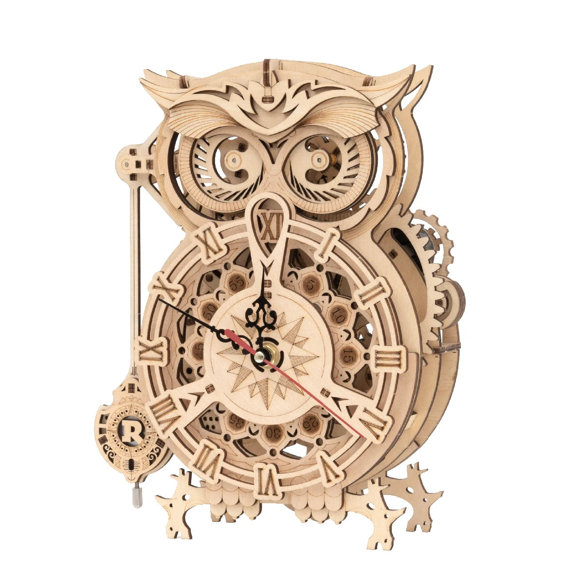 Creative DIY 3D Owl Clock Wooden Model