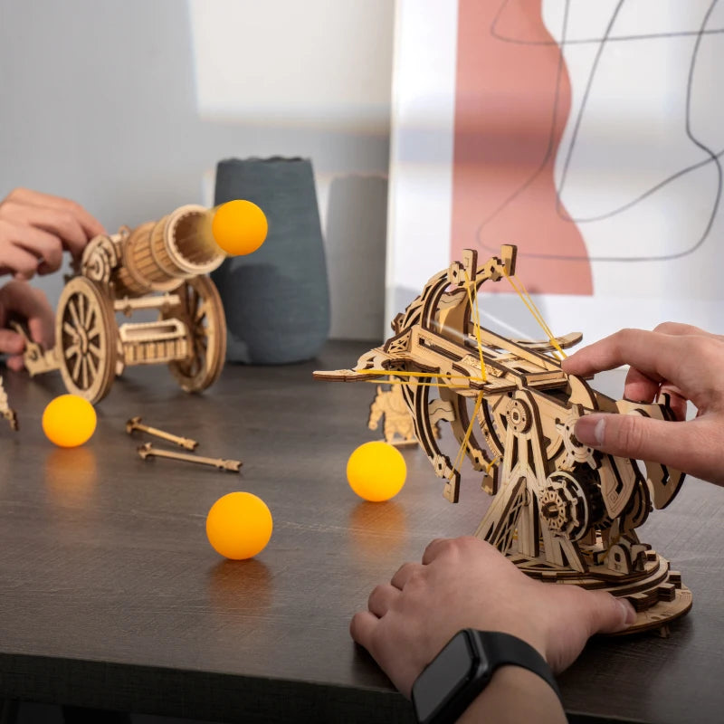 DIY Siege Masters: 3D Wooden Puzzle Medieval Assembly Set