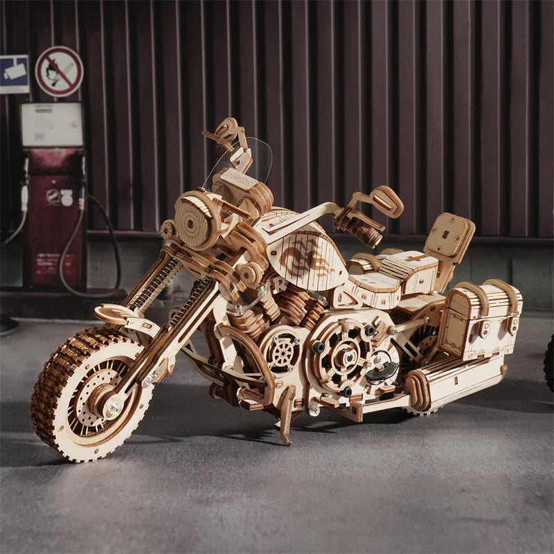 Cruiser Motorcycle DIY 3D Wooden Puzzle Model