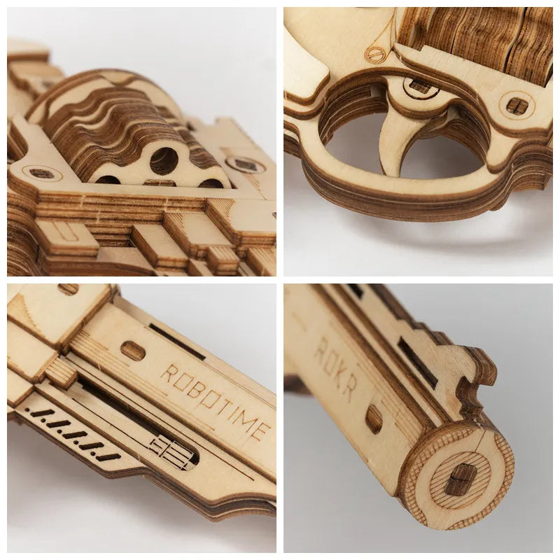 Gift of 3D Wooden Puzzle - CORSAC M60 Revolver Gun Toy