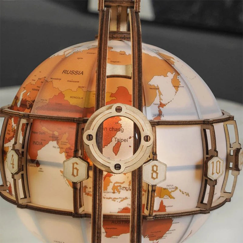 Enchanting 3D Wooden Globe Puzzle Light: Unleash your Creativity