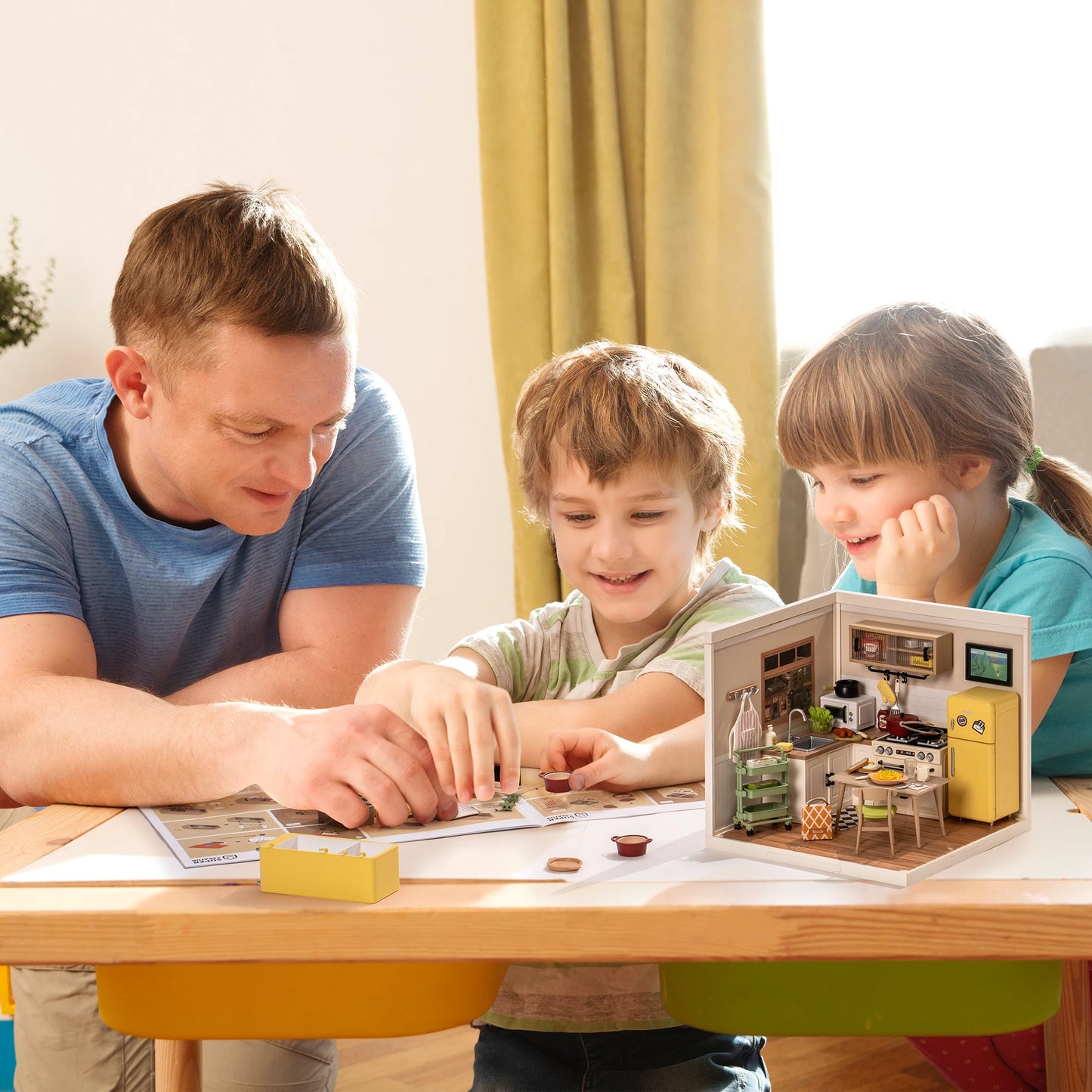 Rolife DIY Miniature House 3D Puzzle Model Happy Meals Kitchen