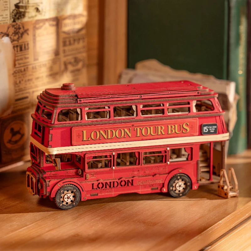 London Tour Bus - DIY 3D Wooden Puzzle