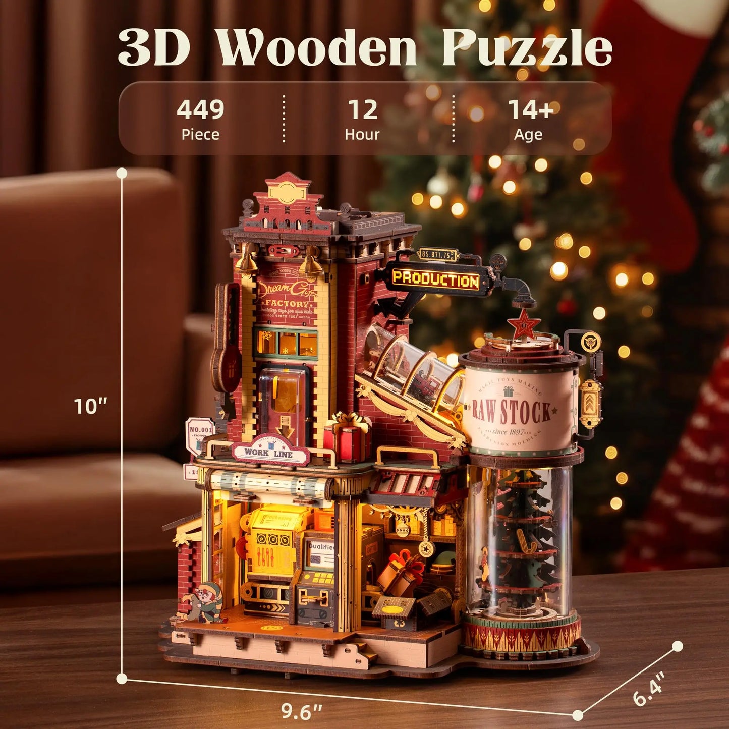 Dream Gift Factory – 3D Wooden Puzzle with Lights & Music