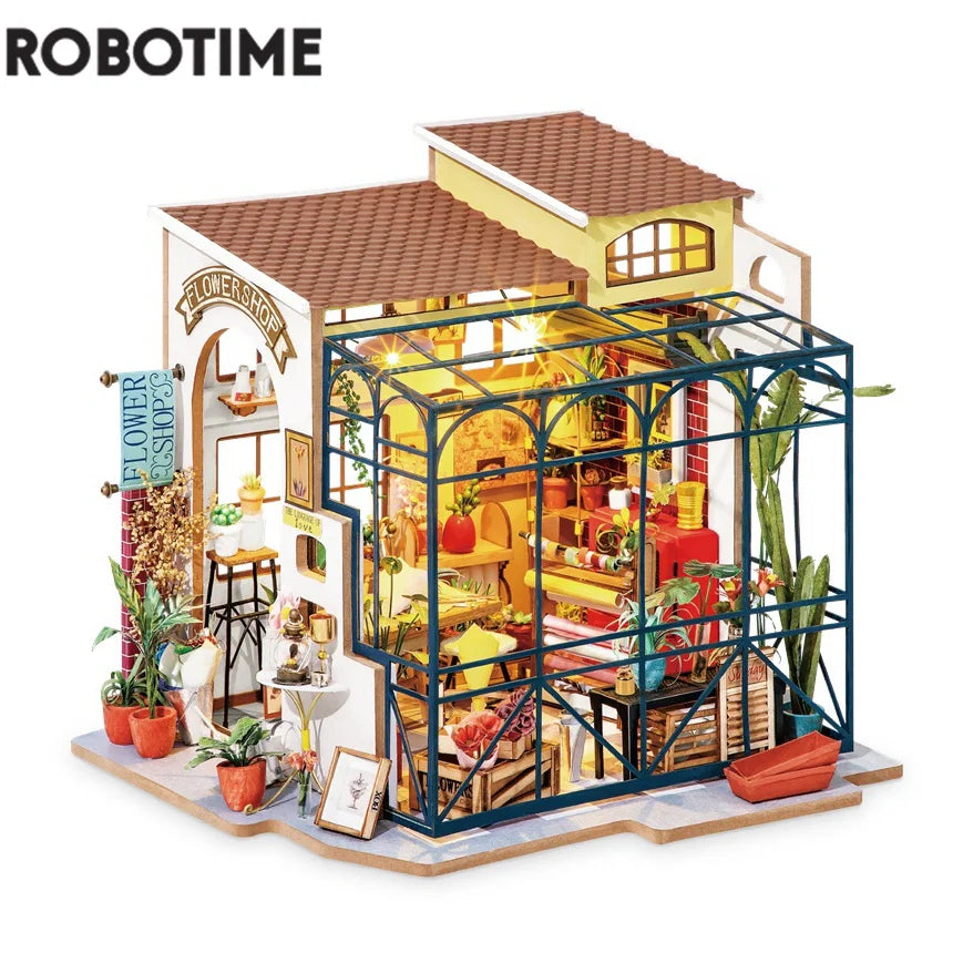 Robotime DIY Emily's Flower Shop Doll House