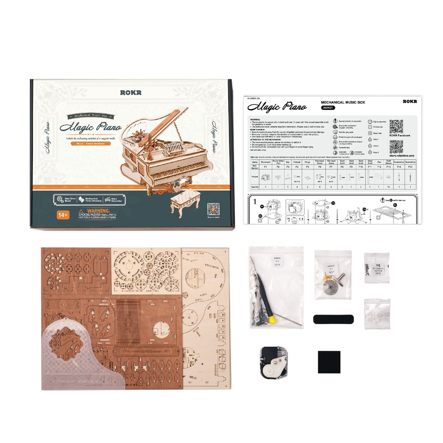 Maagiline klaver mehaaniline Music Box pusle