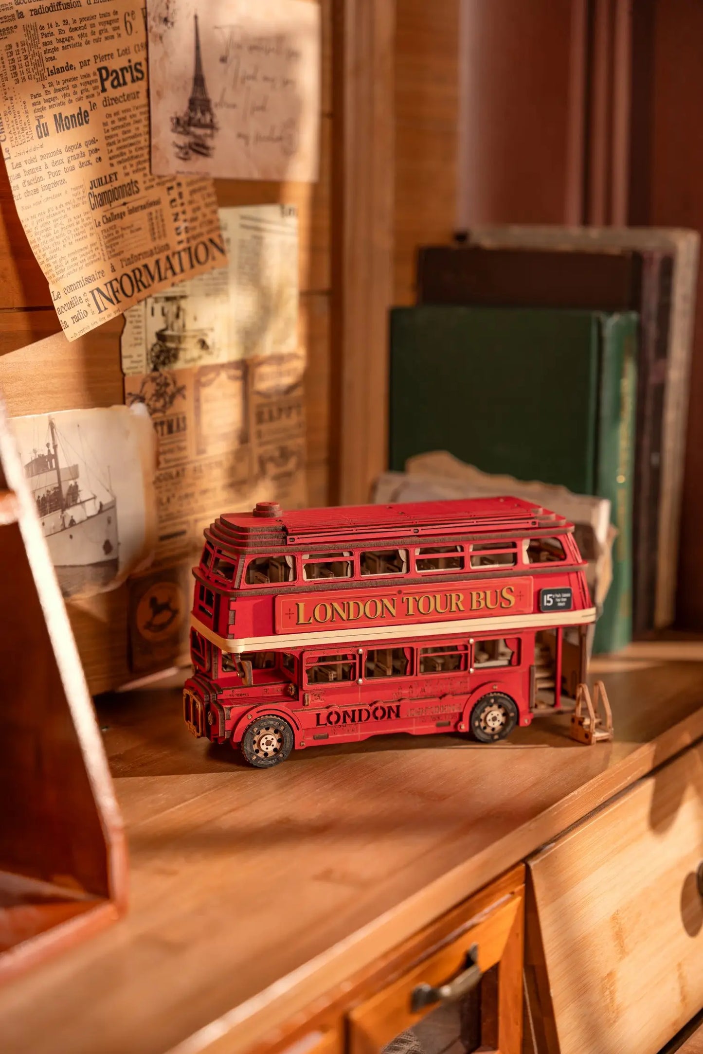 London Tour Bus - DIY 3D Wooden Puzzle