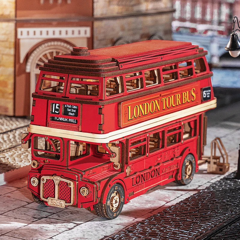 London Tour Bus - DIY 3D Wooden Puzzle