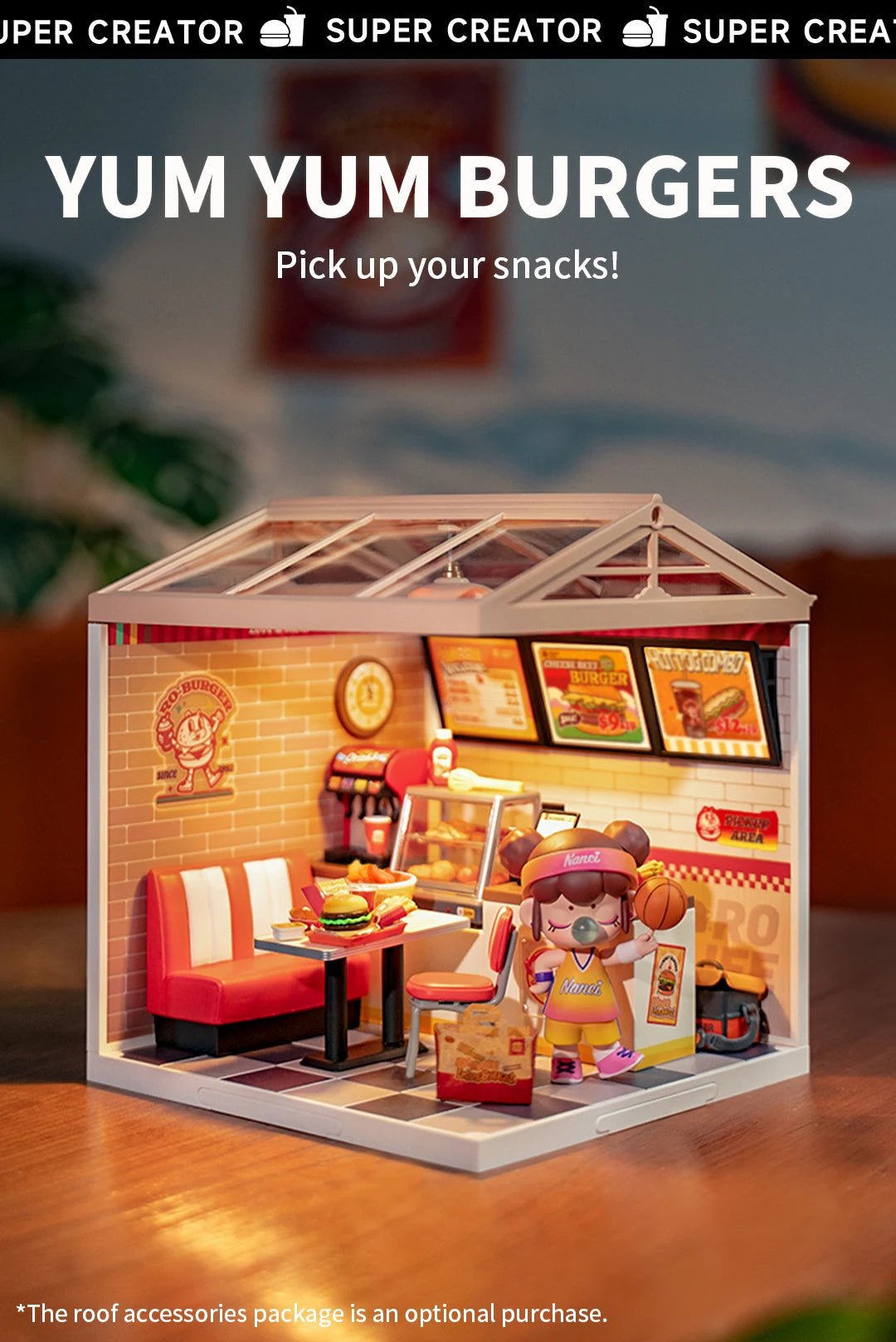 Super Creator Dollhouse Series - Yum Burgers, Cheers Bar & Sweet Sips Tea