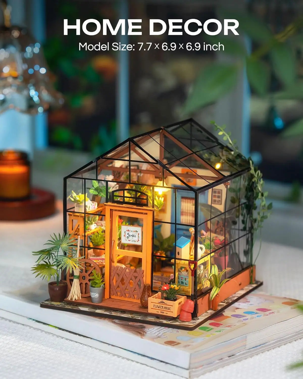 DIY Dollhouse Mini Green House Cathy's Flower House
