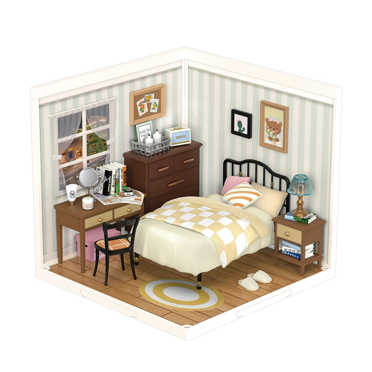 Robotime Rolife DIY Miniature Building Block Kit – Sweet Dream Bedroom