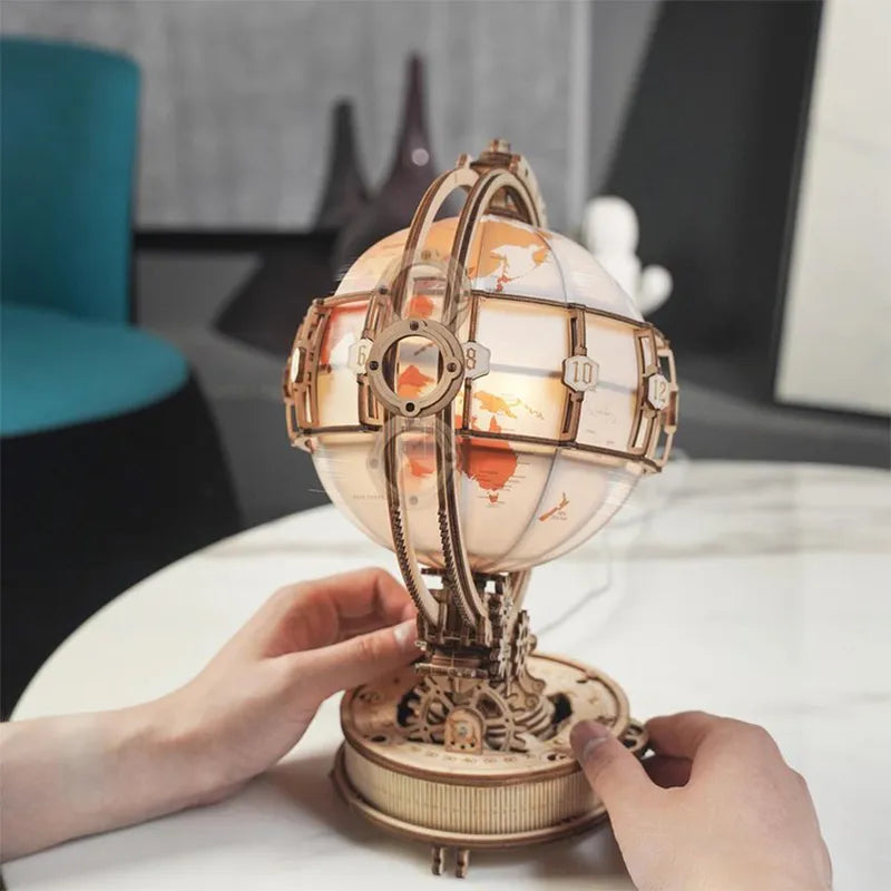 Enchanting 3D Wooden Globe Puzzle Light: Unleash your Creativity
