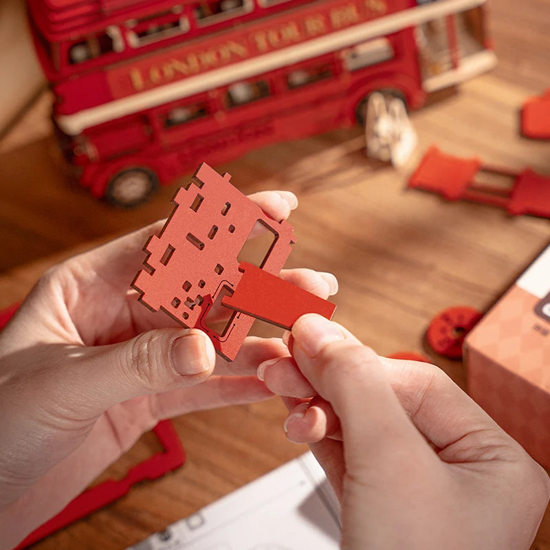 London Tour Bus - DIY 3D Wooden Puzzle