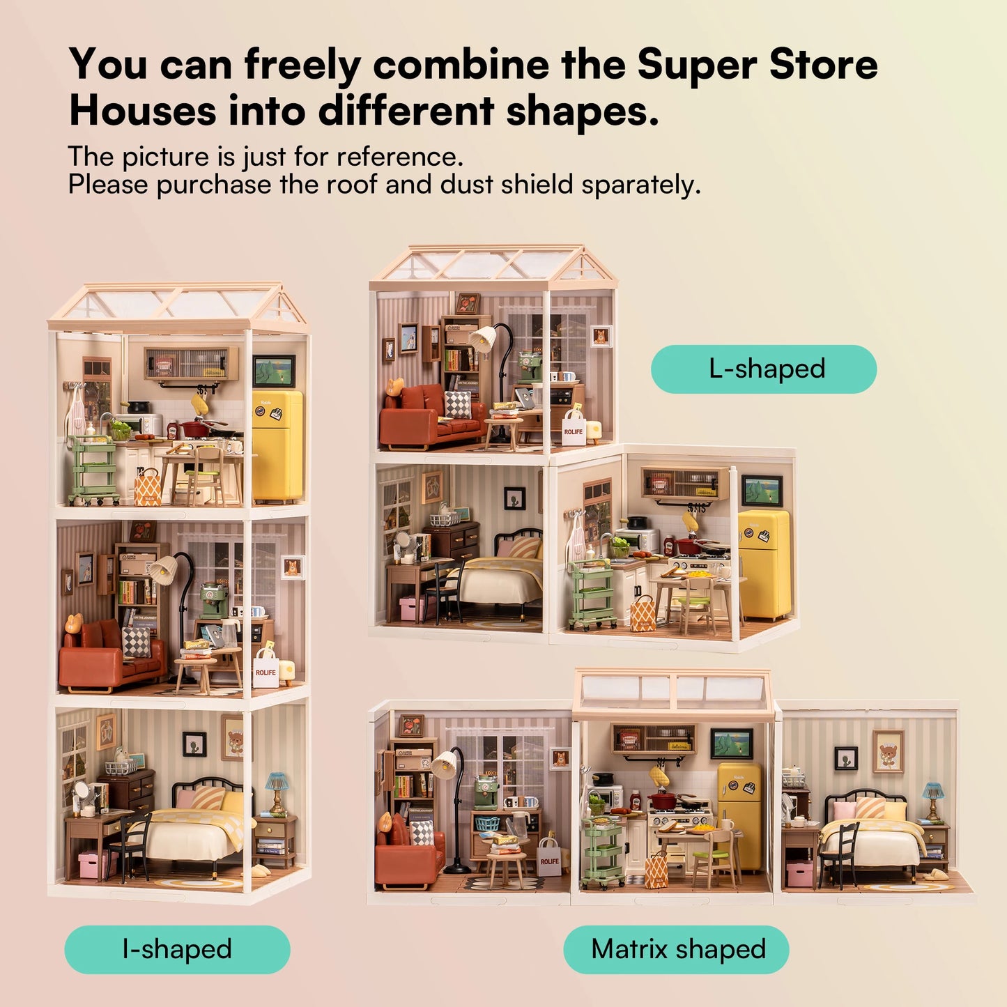 Rolife DIY Miniature House 3D Puzzle Model Cozy Living Lounge