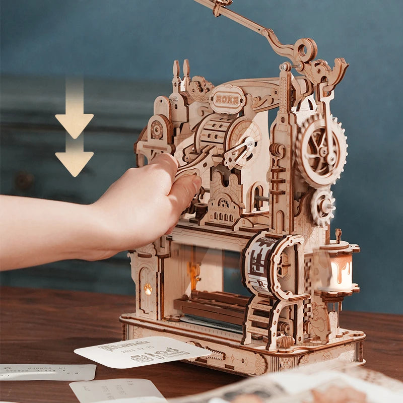 Klassikaline trükipress 3D puidust pusle isetegemine