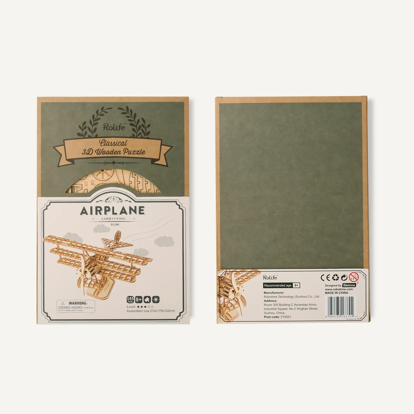 Robotime Airplane 3D Wooden Puzzle