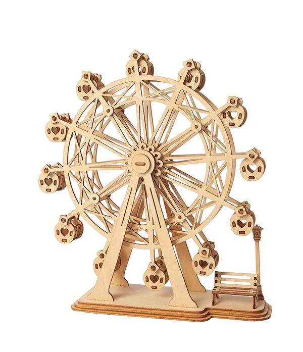 RoboTime Classical 3D Wooden Ferris Wheel Puzzle