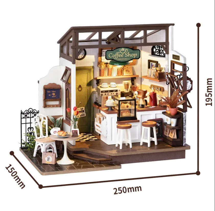 Café Miniature House DIY Kit
