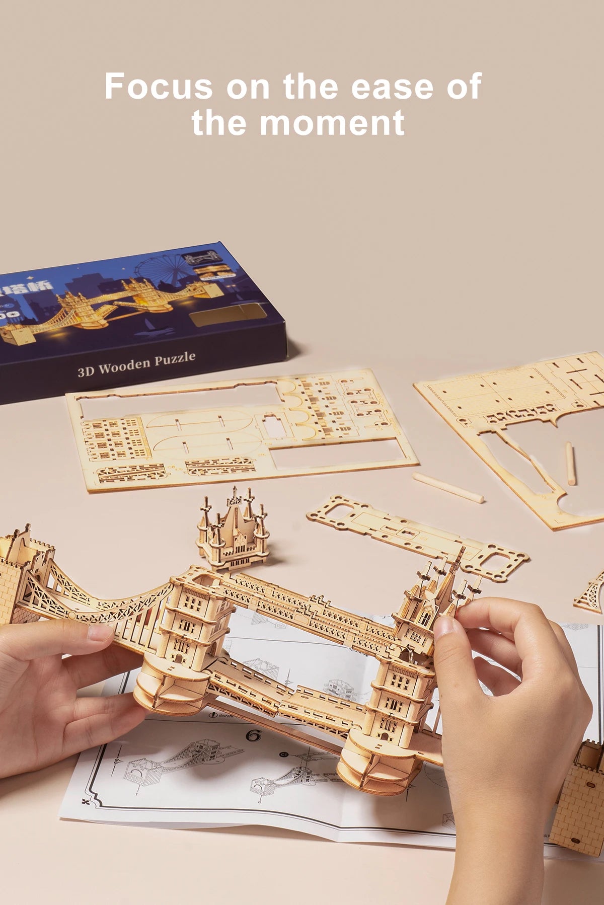 Big Ben and Tower Bridge 3D Wooden Puzzle Toy