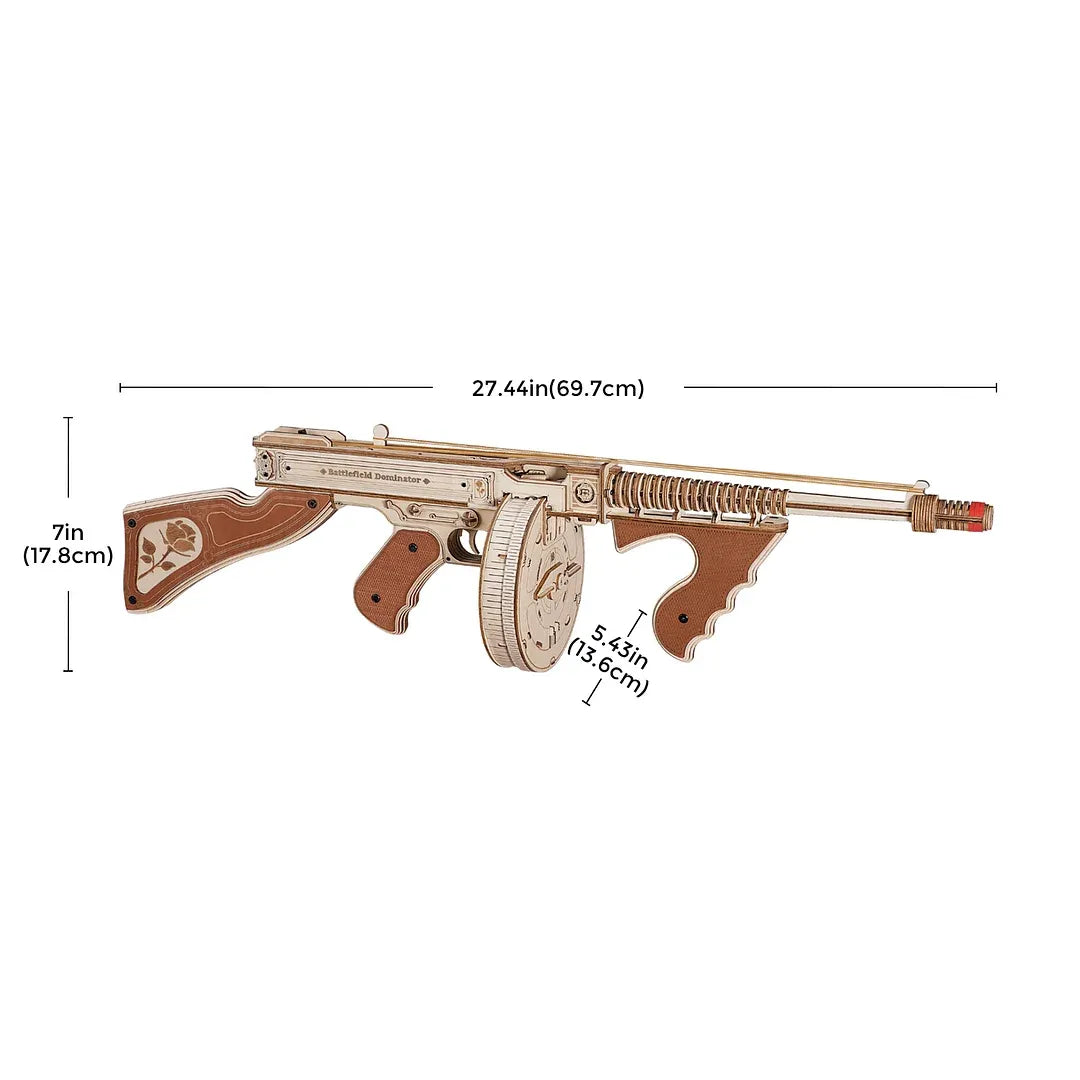 Thompson Submachine Gun Toy DIY Model 3D Wooden Puzzle