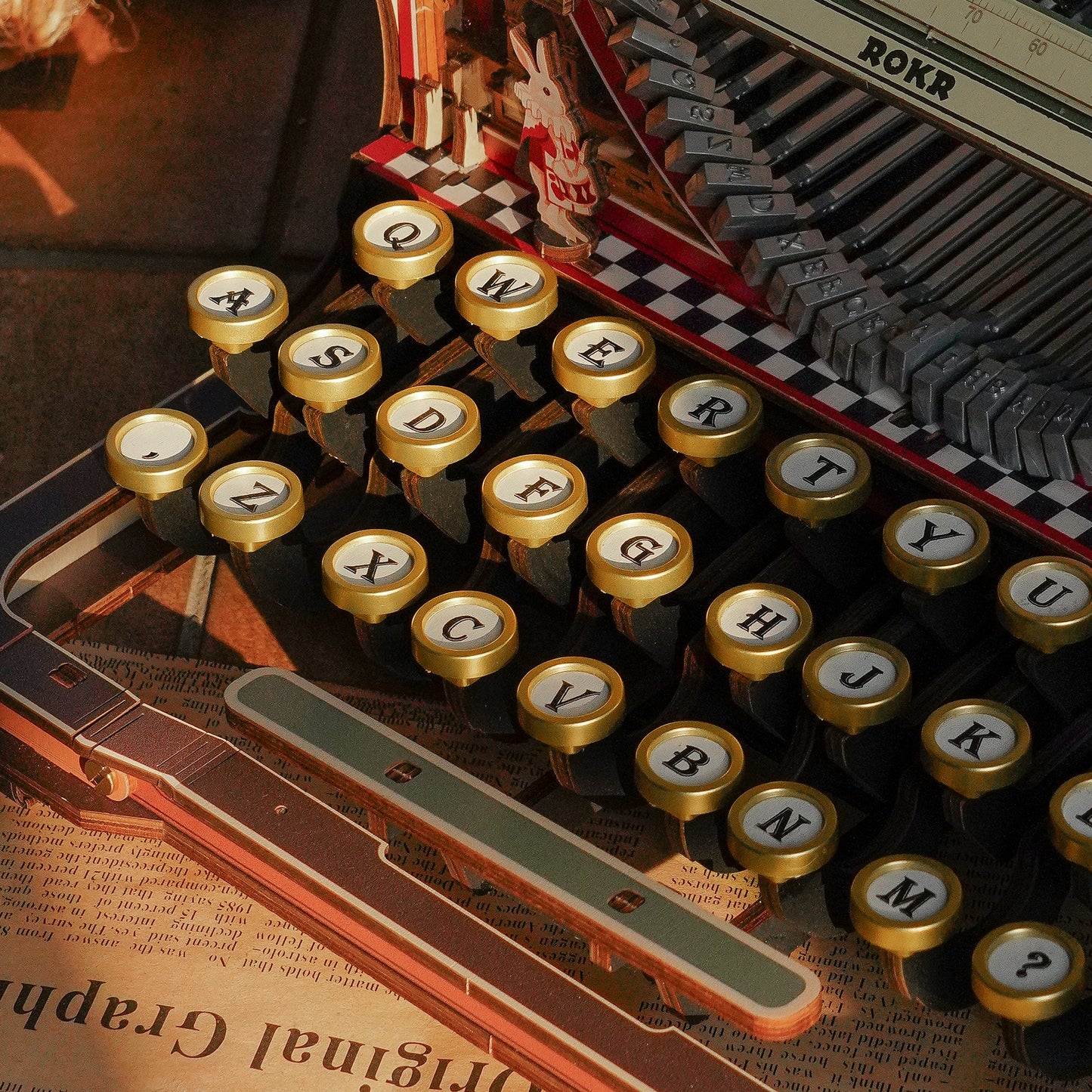 ROKR Magic Typewriter 3D Wooden Puzzle: Fairy-Tale Edition