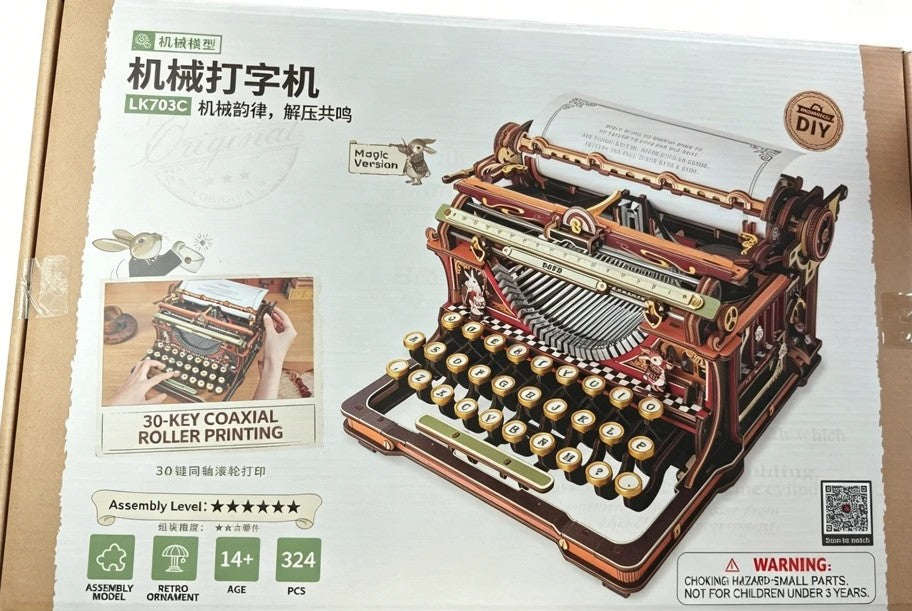 ROKR Magic Typewriter 3D Wooden Puzzle: Fairy-Tale Edition