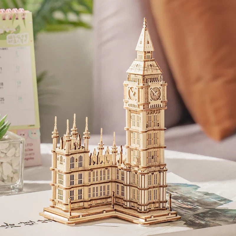 Big Ben and Tower Bridge 3D Wooden Puzzle Toy