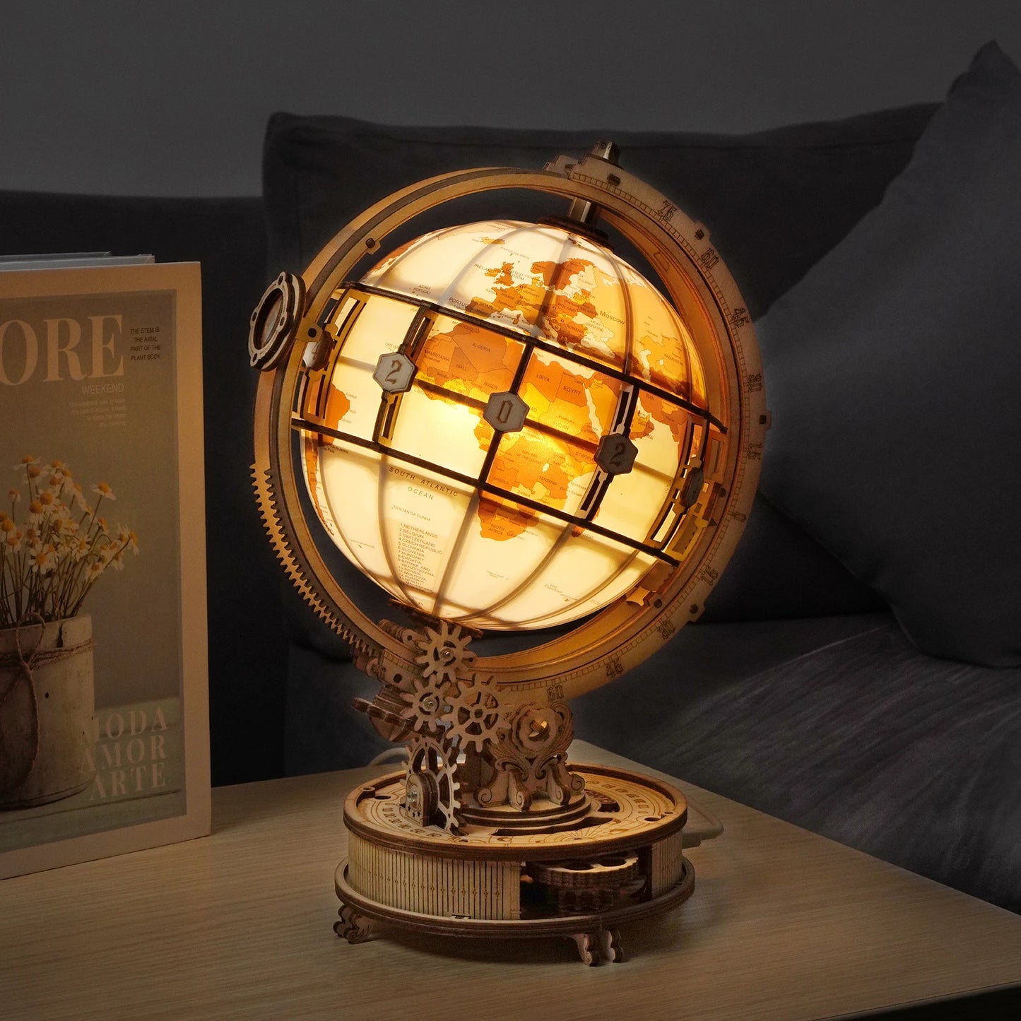 Enchanting 3D Wooden Globe Puzzle Light: Unleash your Creativity