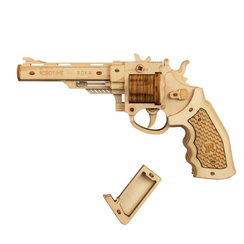 Gift of 3D Wooden Puzzle - CORSAC M60 Revolver Gun Toy