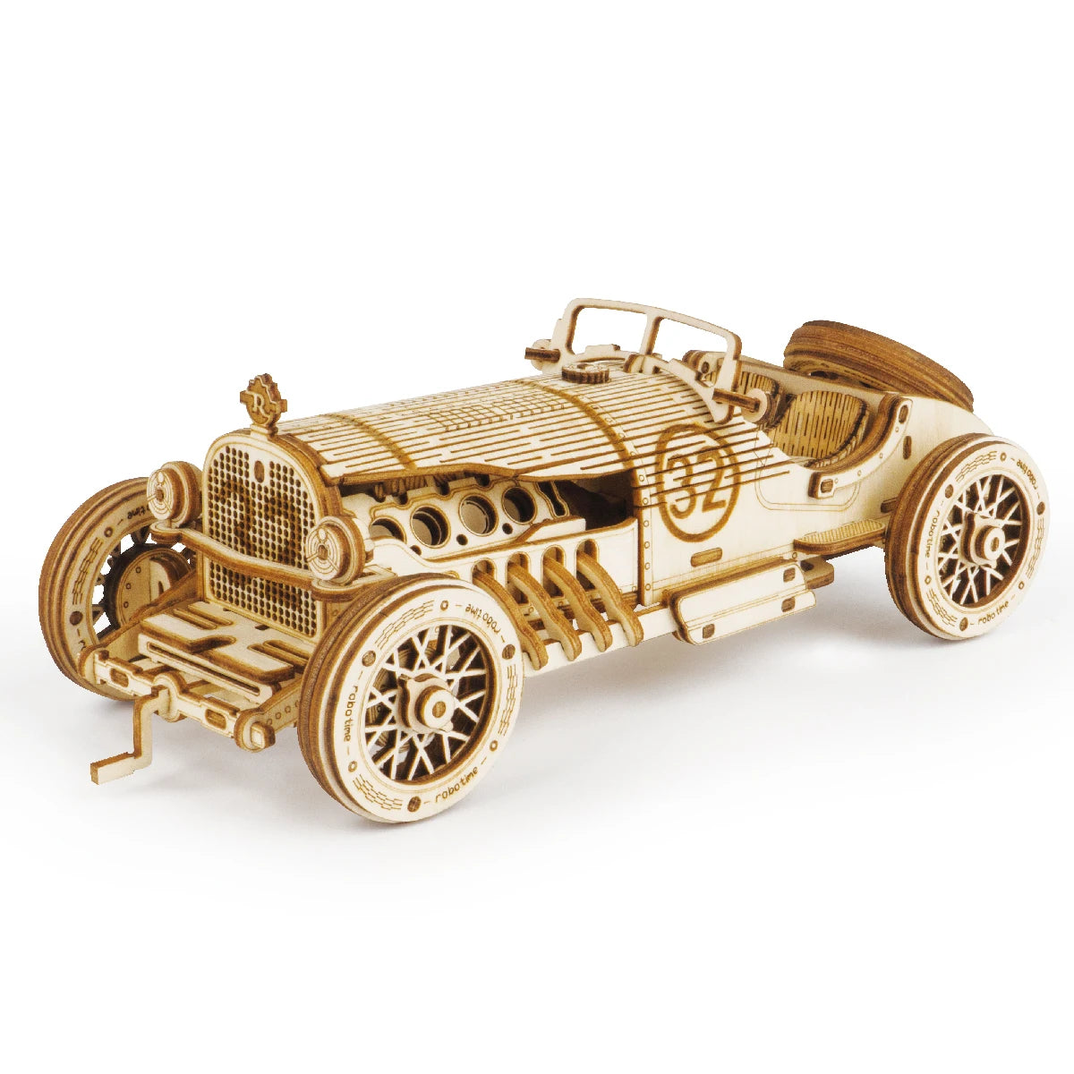 3D Wooden Puzzle Movable Steam Train Car Jeep DIY Model Kit