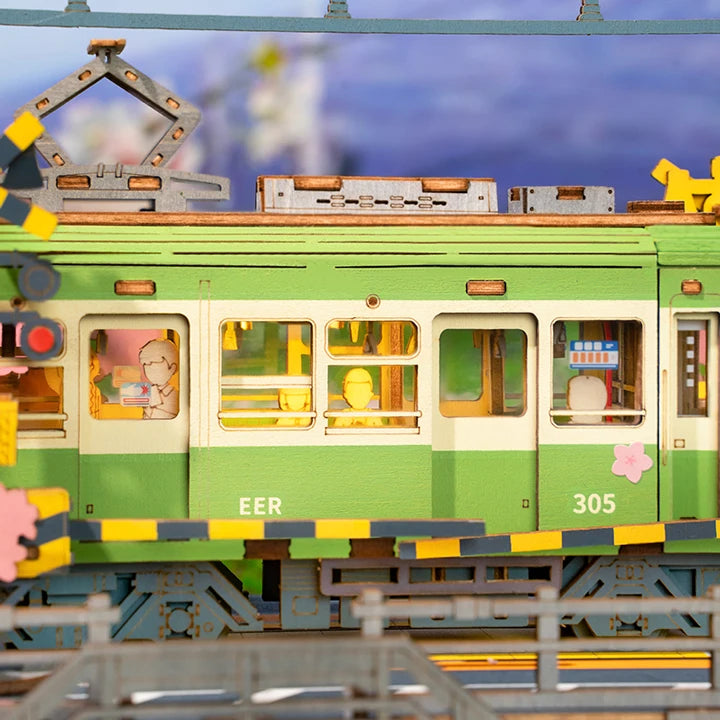 Sakura Journey Train - 3D Wooden Puzzle DIY Model Building Kit