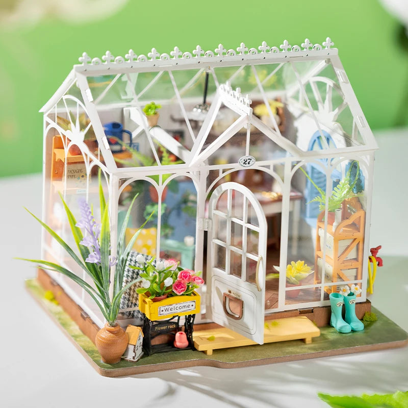 Dreamy Garden House - Easy Assembly 3D Wooden Puzzle Dollhouse Kit