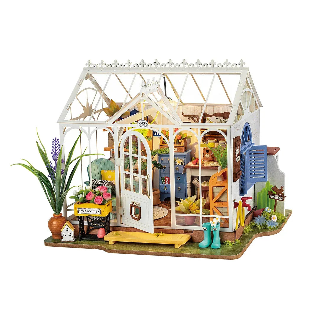 Dreamy Garden House - Easy Assembly 3D Wooden Puzzle Dollhouse Kit