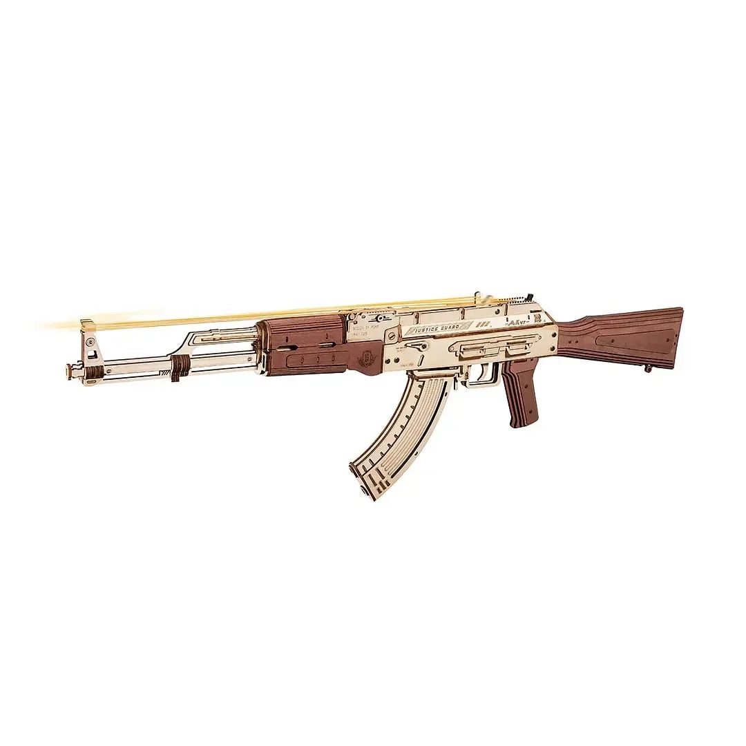 3D Wooden Puzzle Gun Automatic Rifle AK47 DIY