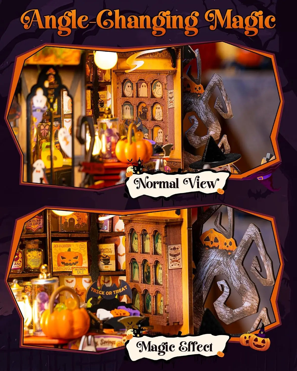 Rolife Haunted Candy House DIY Miniature Model Kit — Spooky Halloween Decor