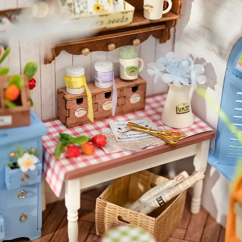 Dreamy Garden House - Easy Assembly 3D Wooden Puzzle Dollhouse Kit