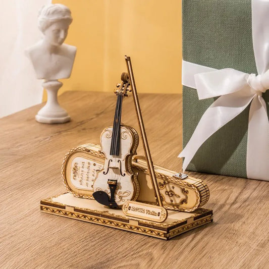 Viiuli Capriccio mudel 3D puidust DIY puzzle