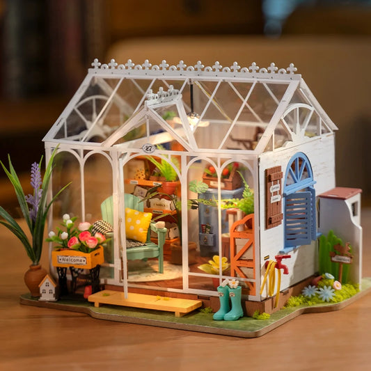 Dreamy Garden House - Easy Assembly 3D Wooden Puzzle Dollhouse Kit