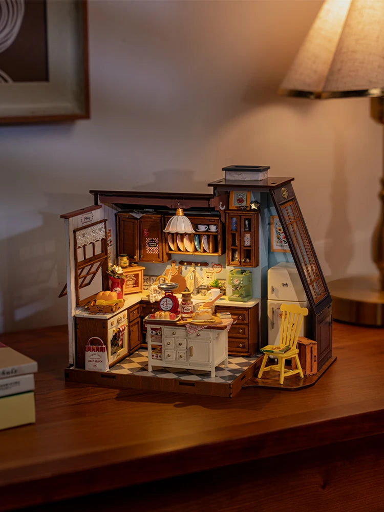 Rolife Baking Kitchen – DIY Wooden Miniature Dollhouse Kit