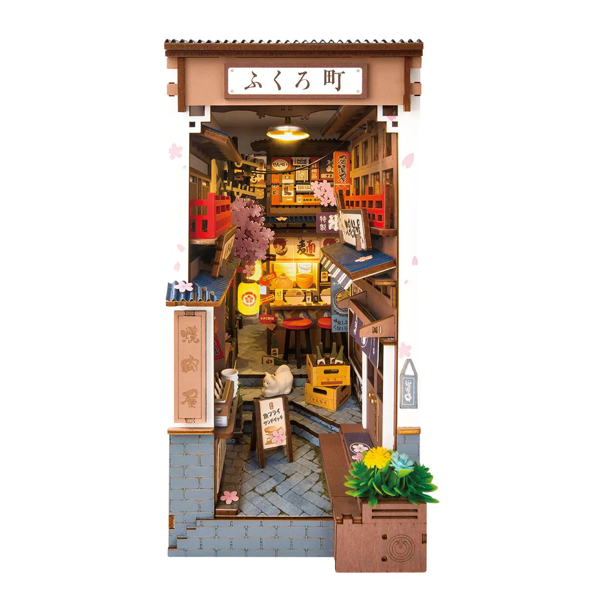 Rolife Sakura Wine Alley 3D DIY Wooden Book Nook Kit