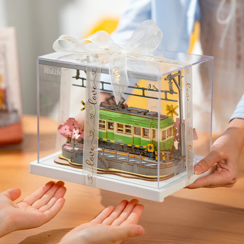 Sakura Journey Train - 3D Wooden Puzzle DIY Model Building Kit
