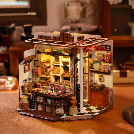 ROBOTIME “Chocolate Shop” – DIY 3D Wooden Dollhouse Kit