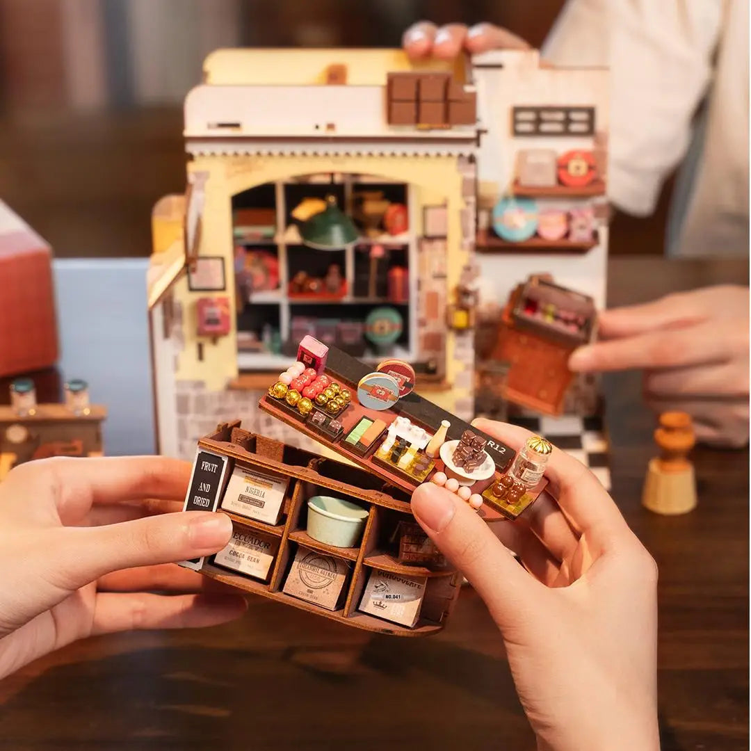 ROBOTIME “Chocolate Shop” – DIY 3D Wooden Dollhouse Kit