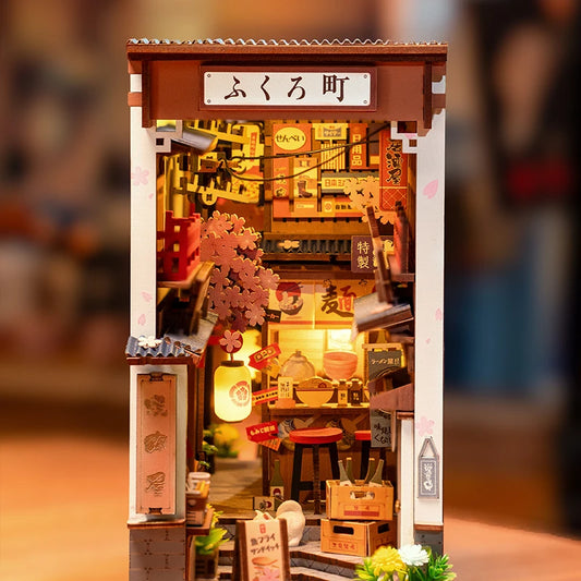 Rolife Sakura Wine Alley 3D DIY Wooden Book Nook Kit
