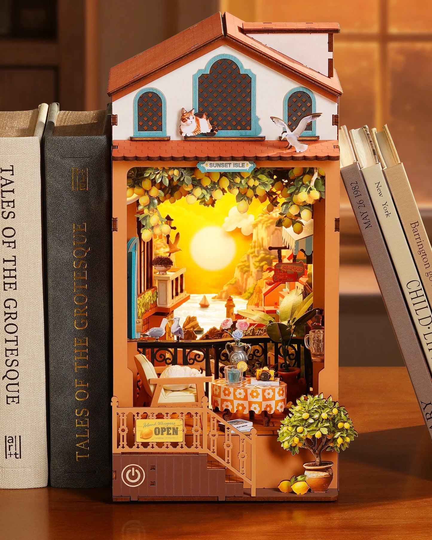 DIY Book Nook Kit Sunset Isle 3D Wooden Puzzle