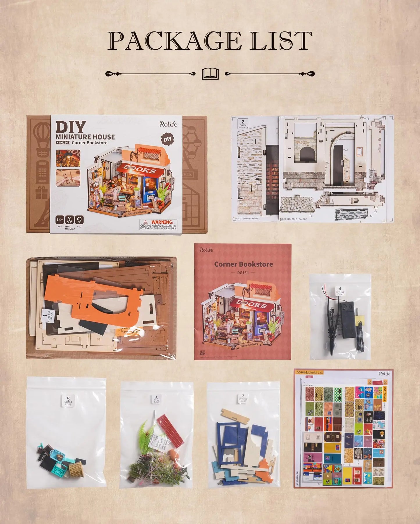 DIY Miniature House  Corner Bookstore
